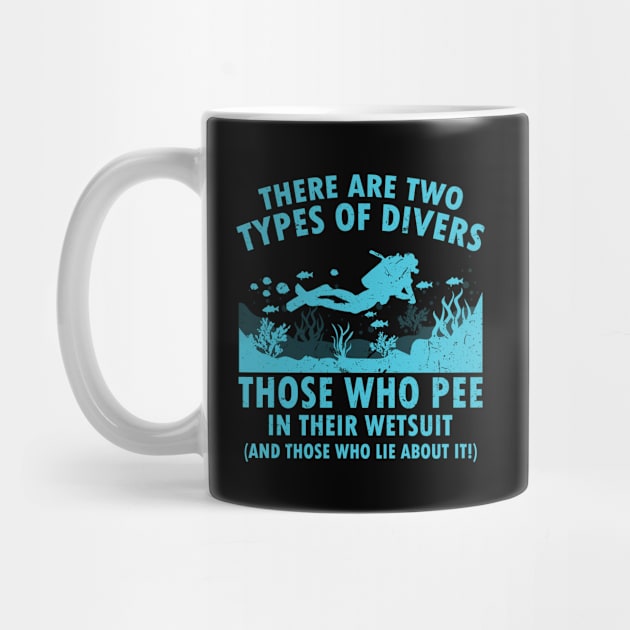 Diver Pee Wetsuit Two Types Vintage Scuba Diving Freediving by uglygiftideas